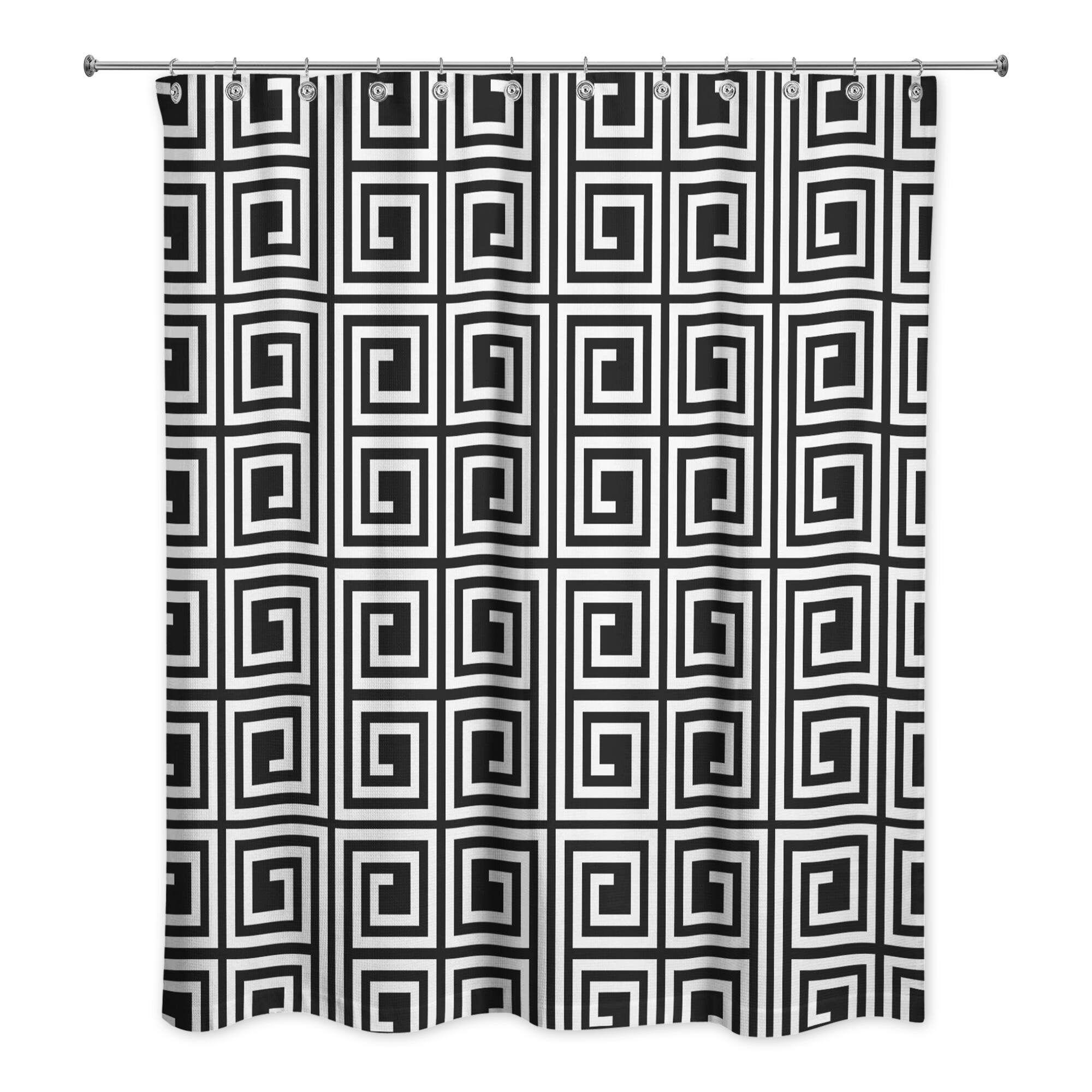 Square Maze Shower Curtain